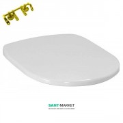 Сиденье с крышкой для унитаза ArtCeram Azuley белый глянцевый/золото AZA001 01;73