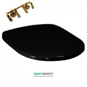 Сиденье с крышкой для унитаза ArtCeram Azuley чёрный глянцевый/бронза AZA001 03;72