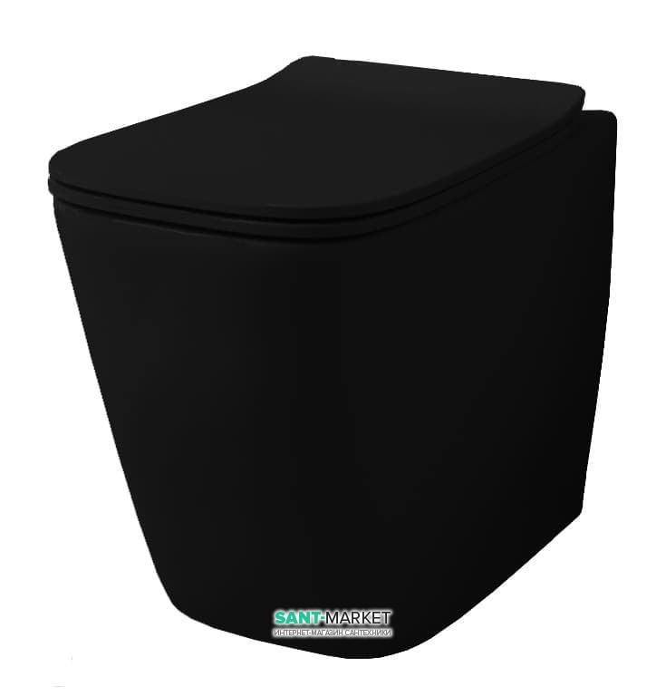 Унитаз напольный ArtCeram A16 36х52,5 см чёрный глянцевый ASV004 03;00
