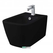 Биде подвесное ArtCeram A16 52,5х36 см санфарфор чёрный глянцевый ASB001 03;00