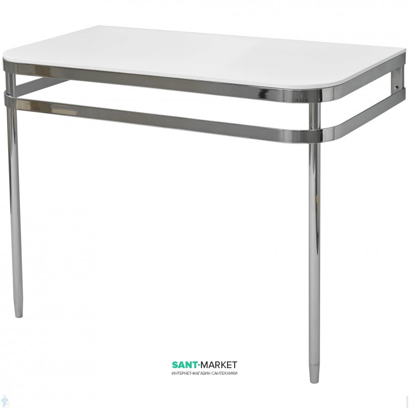 Консоль под раковину ArtCeram Azuley на 90 см белый глянцевый/хром AZA003 71;01
