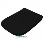 Сиденье с крышкой для унитаза ArtCeram A16 чёрный глянцевый/хром ASA001 03;71