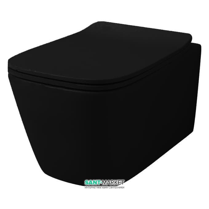 Унитаз подвесной ArtCeram A16 36х52,5 см чёрный глянцевый ASV003 03;00