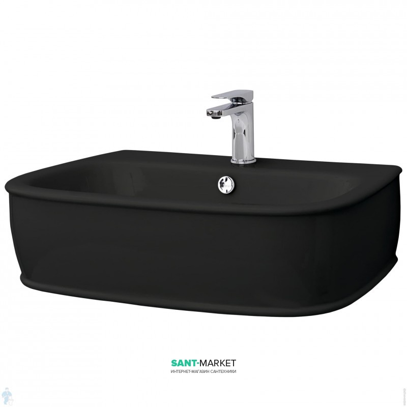 Раковина для ванної ArtCeram Azuley підвісна 72х50 см чорний глянсовий AZL003 03; 00