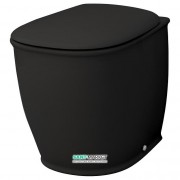 Унитаз напольный ArtCeram Azuley 37х52,5 см чёрный глянцевый AZV002 03;00