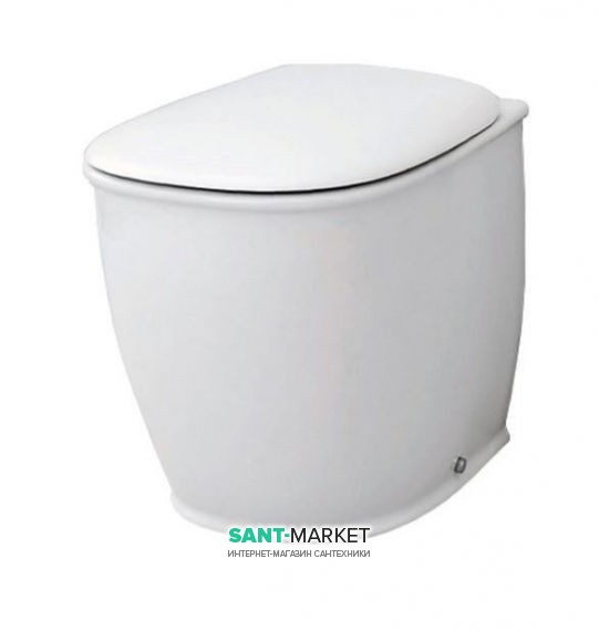 Унитаз напольный ArtCeram Azuley 37х52,5 см белый матовый AZV002 05;00
