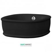 Раковина для ванної ArtCeram Azuley накладна 45х45 см чорний глянсовий AZL001 03; 00