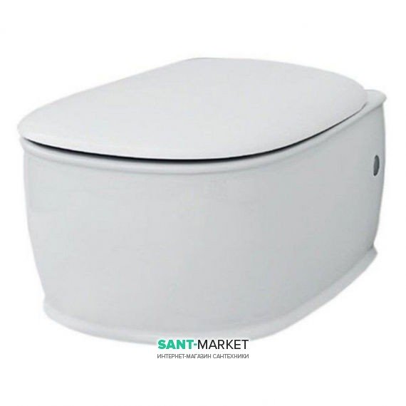 Унітаз підвісний ArtCeram Azuley 37х52,5 см білий матовий AZV001 05; 00