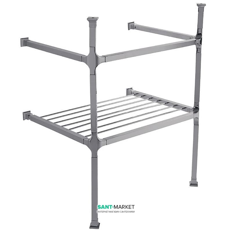 Консоль під раковину ArtCeram Civitas на 68 см з полицею-гратами хром CIA002 71