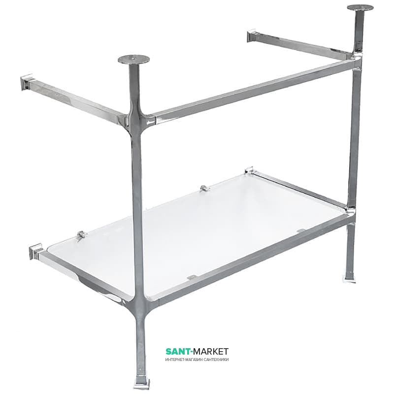 Консоль под раковину ArtCeram Civitas на 90 см с полкой хром CIA006 71