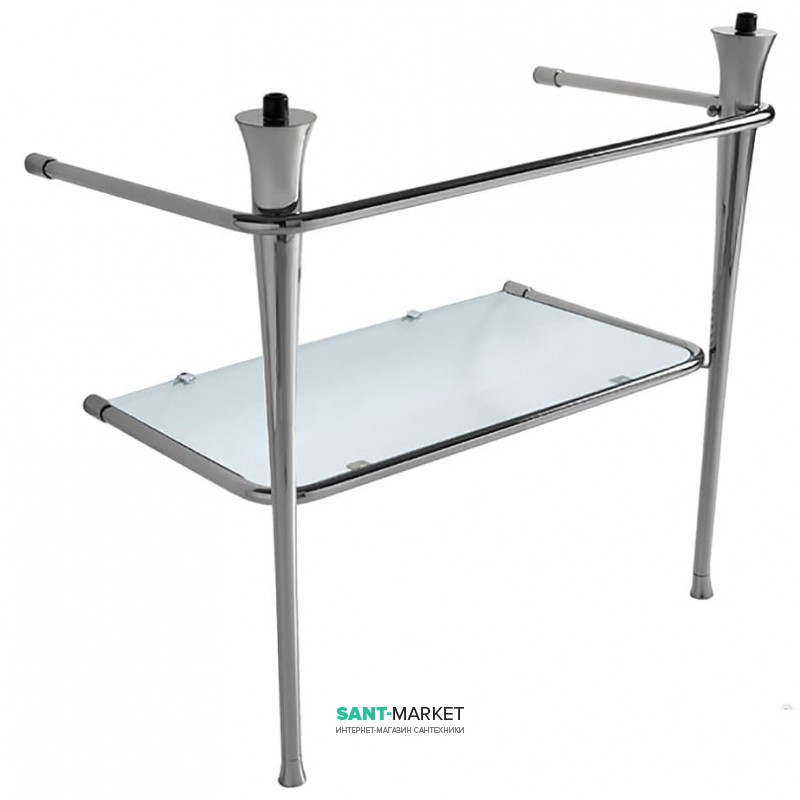 Консоль під раковину ArtCeram Civitas на 90 см з полицею хром CIA009 71