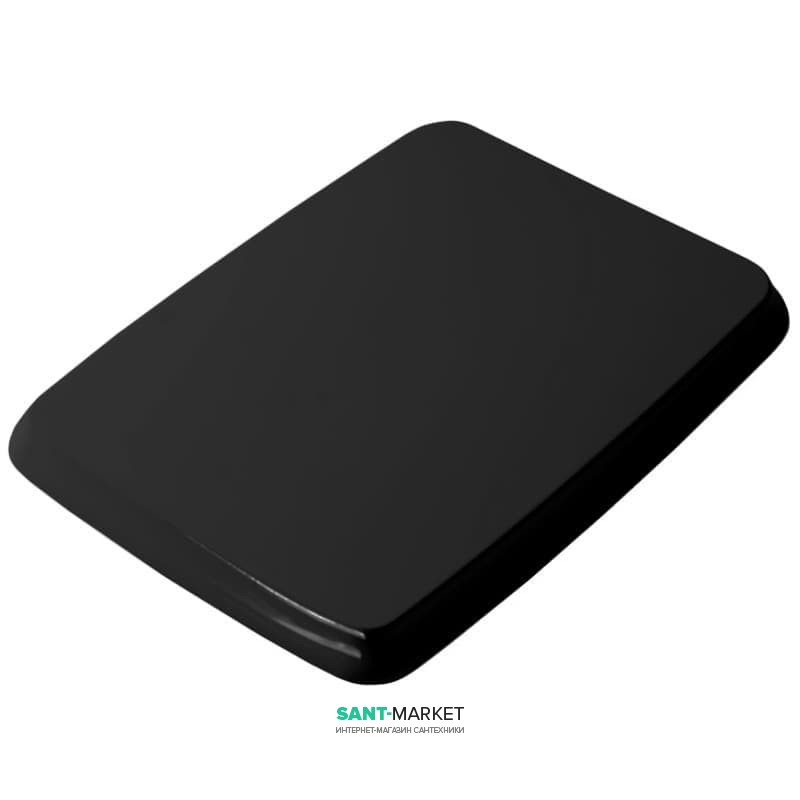 Сиденье с крышкой для унитаза ArtCeram Civitas чёрный глянцевый/хром CIA010 03;71