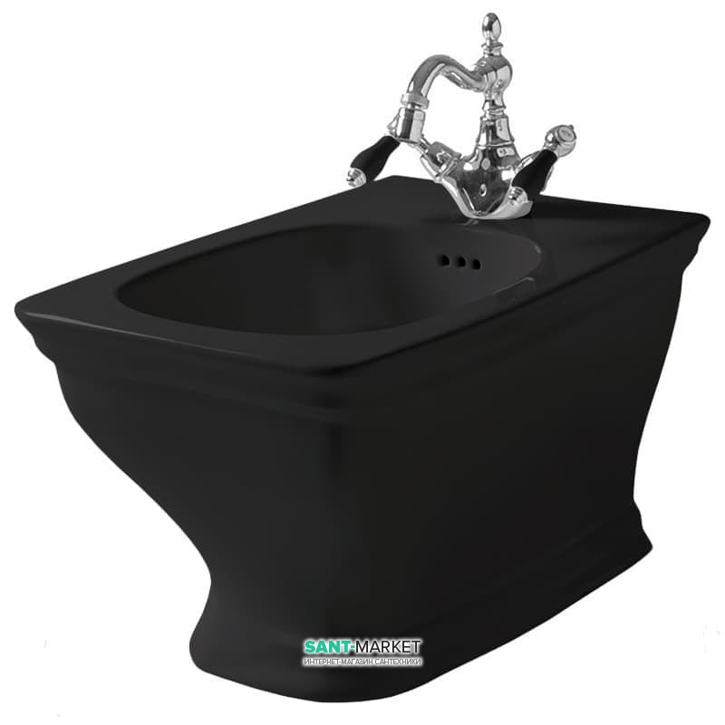 Біде підвісне ArtCeram Civitas 36х53,5 см санфарфор чорний глянсовий CIB001 03; 00