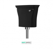 Сливной бачок для унитаза ArtCeram Civitas низкий чёрный глянцевый CIC007 03;00