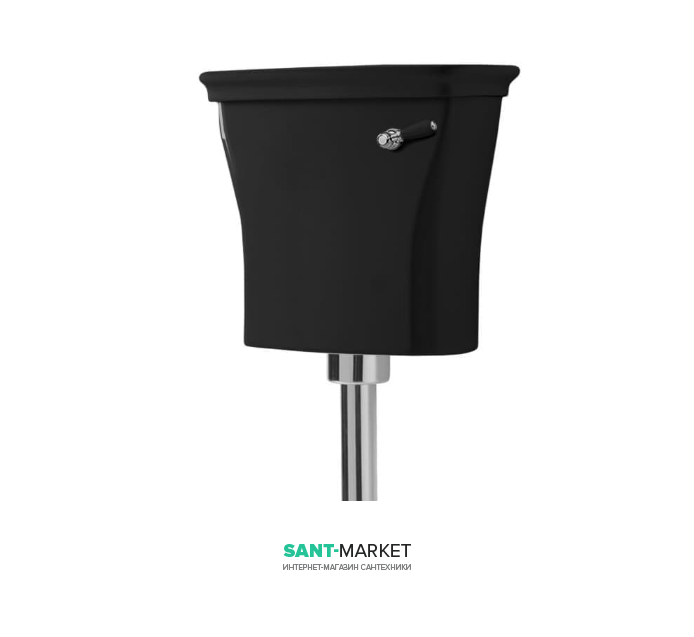 Сливной бачок для унитаза ArtCeram Civitas низкий чёрный глянцевый CIC007 03;00