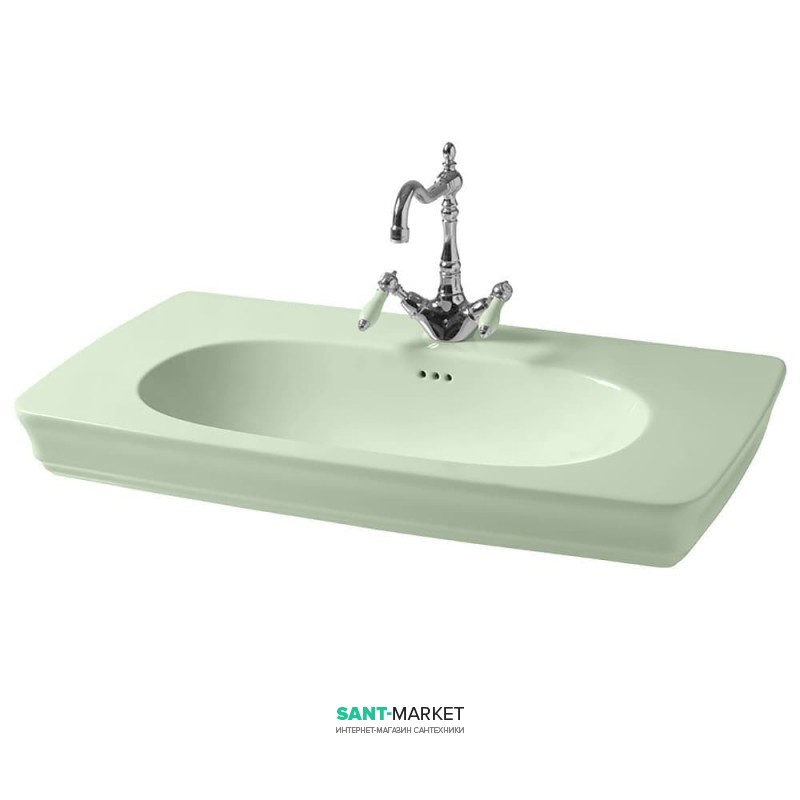 Раковина для ванной ArtCeram Civitas 90х50 см санфарфор зелёный CIL002 35;00
