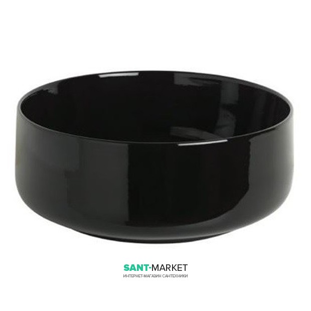 Раковина для ванной ArtCeram Cognac Ø 42 см чёрный глянцевый COL001 03;00