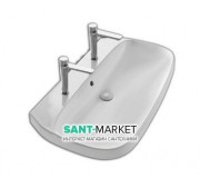 Раковина для ванной с двумя отверстиями Hatria  ABITO 100х55 см белая YXXJ01