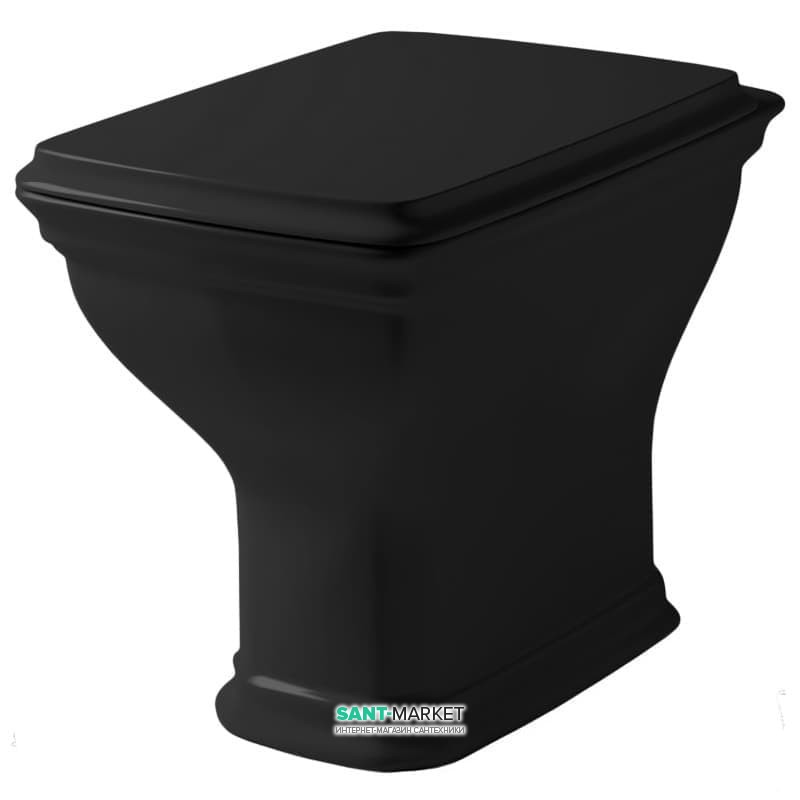 Унитаз напольный ArtCeram Civitas 36х54 см чёрный глянцевый CIV002 03;00