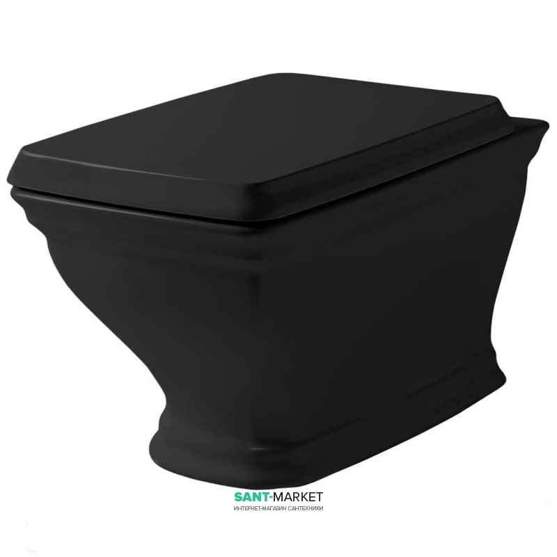 Унитаз подвесной ArtCeram Civitas 36х53,5 см чёрный глянцевый CIV001 03;00
