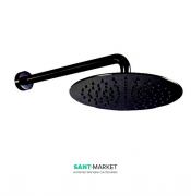 Верхний душ Treemme Time_out 250 мм с кронштейном черный матовый 6586NN