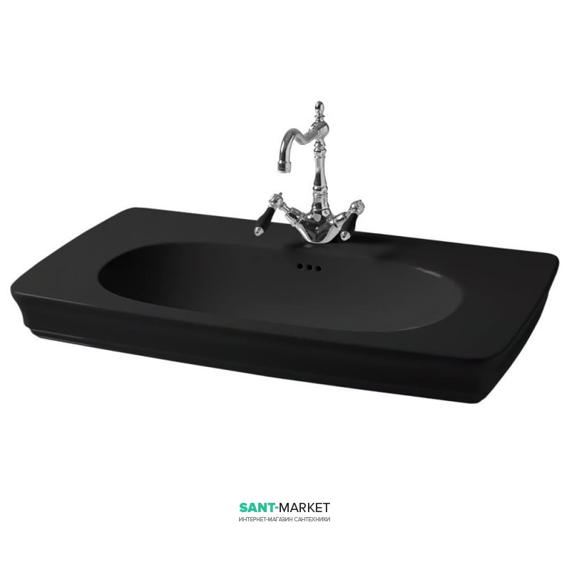 Раковина для ванной ArtCeram Civitas 90х50 см чёрный глянцевый CIL002 03;00
