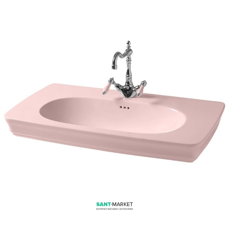 Раковина для ванной ArtCeram Civitas 90х50 см санфарфор розовый CIL002 33;00