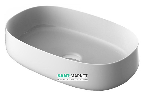 Раковина для ванной ArtCeram Cognac 55х35 см белый глянцевый COL003 01;00