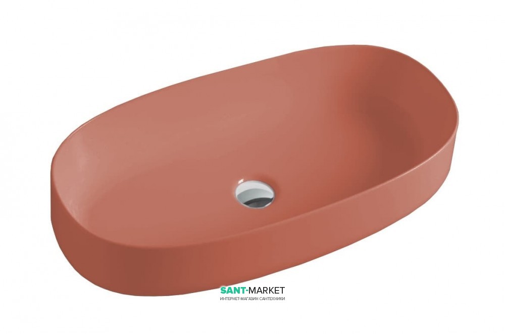 Раковина для ванної ArtCeram Cognac 68х35 см червоний корал COL005 14; 00