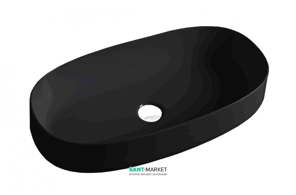 Раковина для ванной ArtCeram Cognac 68х35 см чёрный матовый COL005 17;00