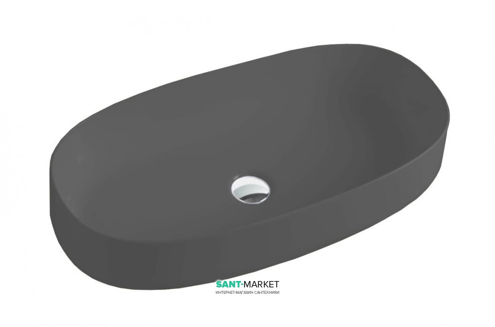 Раковина для ванної ArtCeram Cognac 68х35 см чорний (nero roma) COL005 20; 00