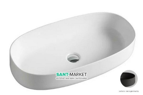Раковина для ванной ArtCeram Cognac 68х35 см чёрный (nero germania) COL005 21;00