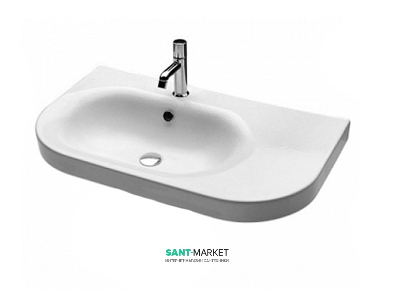 Раковина для ванной подвесная с одним отверстием левая Hatria DAYTIME 86х50 см Y0YJ01