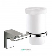 Cтакан для зубных щеток Sonia Eletech настенный белый/хром 113989