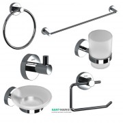 Комплект аксессуаров для ванной комнаты Sonia Loop белый/хром 179718