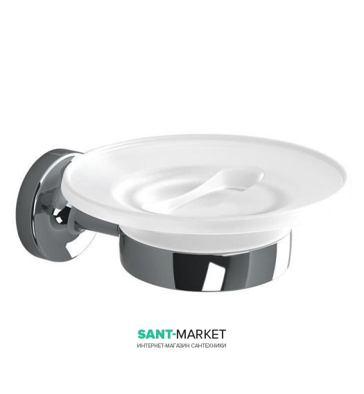 Мыльница для ванной Sonia E-Plus настенная белый/хром 124558