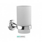 Cтакан для зубных щеток Sonia E-Plus настенный белый/хром 124534