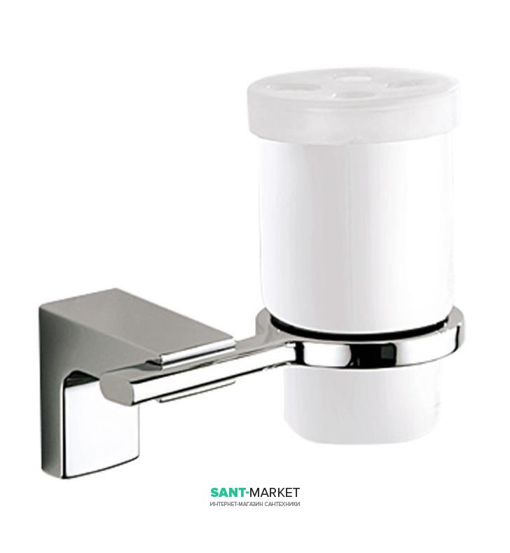 Cтакан для зубних щіток Sonia Eletech настінний білий / хром 113989