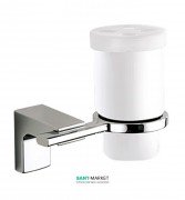 Cтакан для зубных щеток Sonia Eletech настенный белый/хром 113989