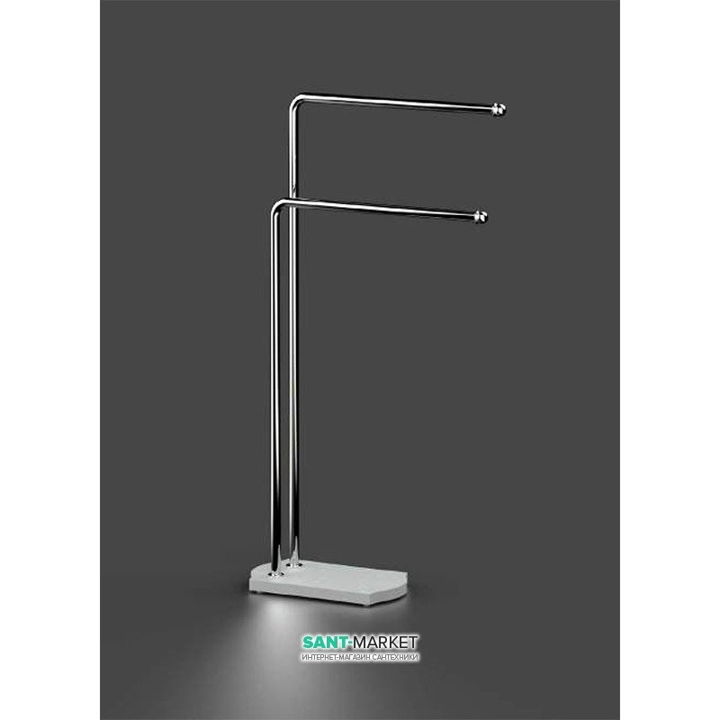 Напольный держатель для полотенец Sonia Nomad с подставкой хром/белый 176687