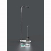 Подставка Sonia Nomad с держателем туалетной бумаги и ершиком хром/белый 176694