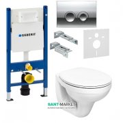 Унітаз Kolo Idol з сидінням інсталяцією Geberit Duofix і змивний клавішею Delta 21 M1310002U + 458.161.21.1