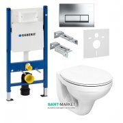 Унітаз Kolo Idol з сидінням інсталяцією Geberit Duofix і змивний клавішею Delta 51 M1310002U + 458.178.21.1