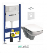 Унитаз Kolo Nova Pro Rimfree с сидением и инсталляцией Geberit Duofix Delta M39018000 + 458.126.00.1