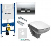 Унітаз Kolo Nova Pro з сидінням інсталяцією Geberit Duofix і змивний клавішею Delta 50 M39018000 + 458.168.21.1