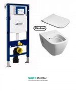 Унитаз подвесной Kolo Modo Rimfree с сидением и инсталляцией Geberit Duofix Sigma L33120000 + L30112000 + 111.300.00.5