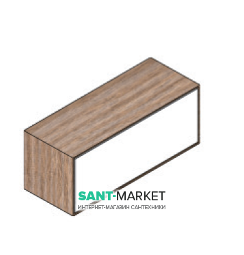 Тумба підвісна для раковини Hatria Sliding wood system 120 без отворів дерево горіх / білий глянець YXRZ92