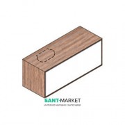 Тумба підвісна Hatria Sliding wood system 100 з отвором зліва дерево горіх / білий глянець YXTF92