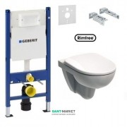 Унитаз подвесной Kolo Nova Pro Rimfree с сидением и инсталляцией Geberit Duofix Delta M33120000 + M30112000 + 458.126.00.1