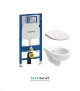 Унітаз підвісний Kolo Nova Pro Rimfree з сидінням і інсталяцією Geberit Duofix Sigma M33120000 + M30112000 + 111.300.00.5